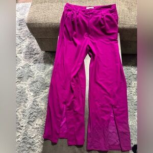 Purple Happily Grey pants with split detail. Size 11.